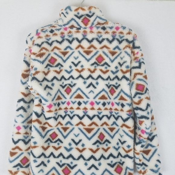 Eddie Bauer Aztec Plush Soft 1/4 Zip Longsleeve Sweater Size Medium - Picture 9 of 13